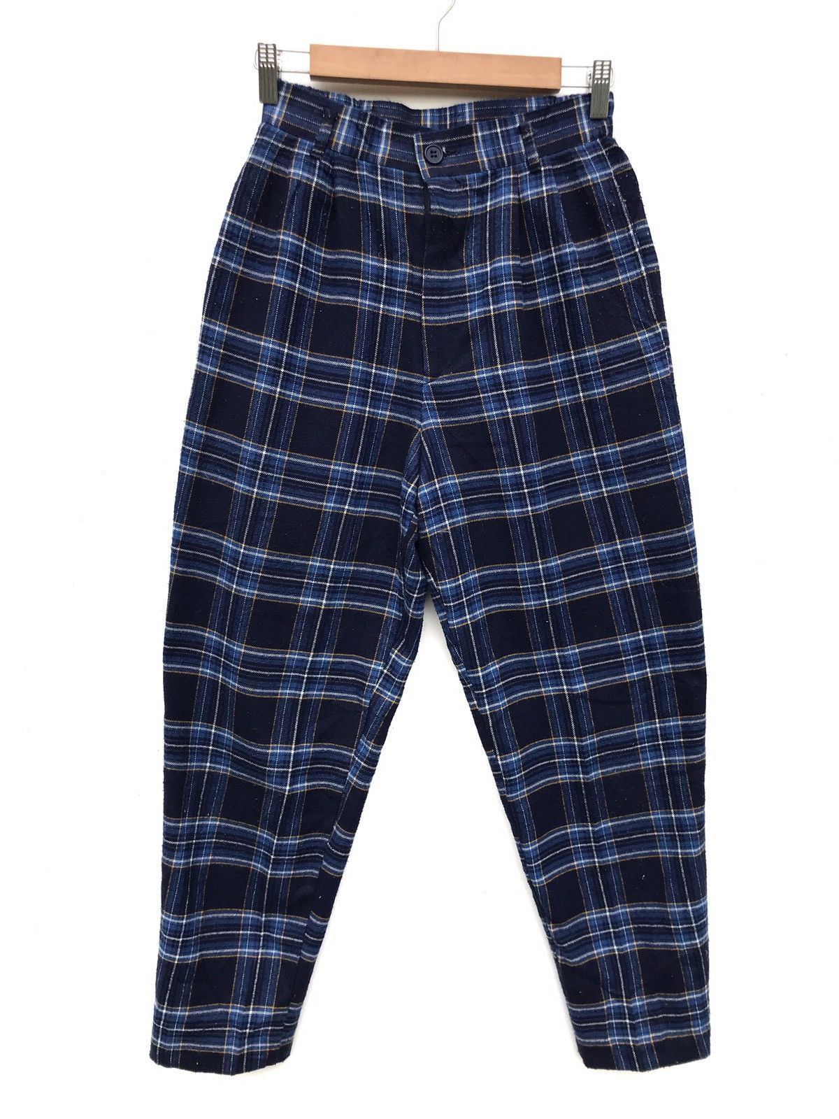 Japanese Brand Vintage JAPANESE Checked Plaid Tartan Bagg Trousers Pants Size US 26 / EU 42 - 1 Thumbnail