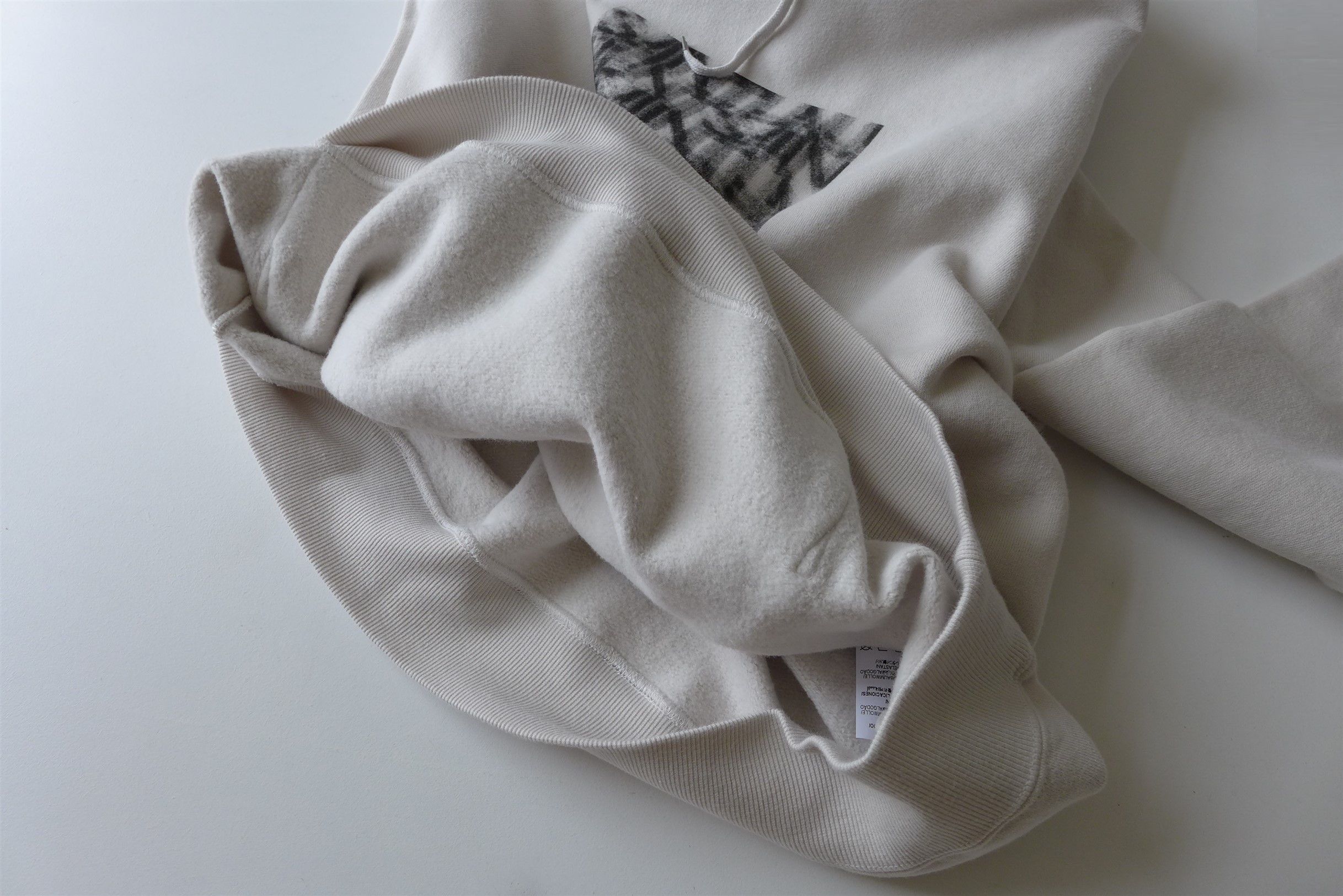 Saint Laurent Paris Saint Laurent Optical Illusion Hoodie -- Ecru Cotton Size US M / EU 48-50 / 2 - 13 Thumbnail