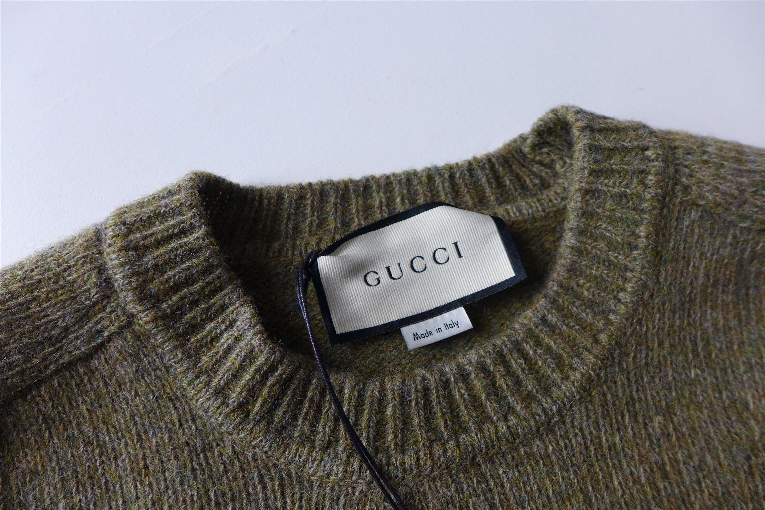 Gucci Gucci Distressed Sweater -- Green Shetland Wool Size US S / EU 44-46 / 1 - 12 Thumbnail