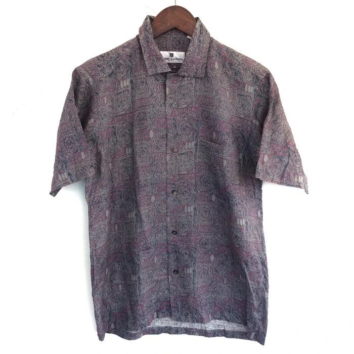 image of Pierre Balmain Paris Art Button Up Shirt, Men's (Size Medium)
