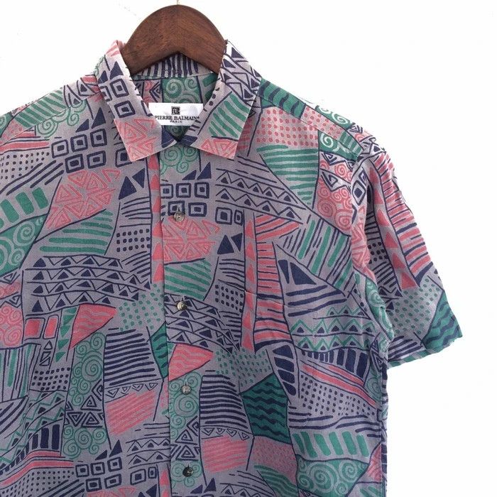 Pierre Balmain Vintage Pierre Balmain Art Design Button Up Shirt Size US M / EU 48-50 / 2 - 2 Thumbnail
