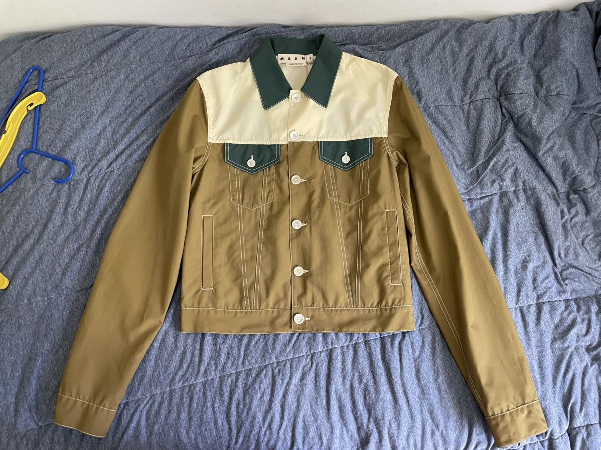 Marni Marni Color Block Paneled Nylon Trucker Jacket Size US S / EU 44-46 / 1 - 4 Thumbnail