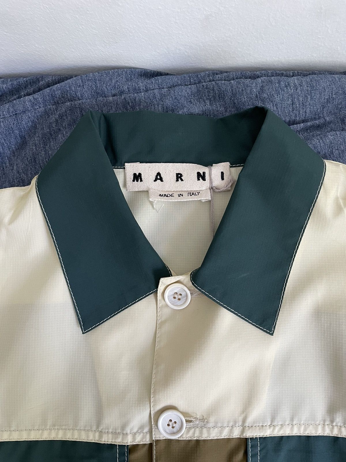 Marni Marni Color Block Paneled Nylon Trucker Jacket Size US S / EU 44-46 / 1 - 5 Thumbnail