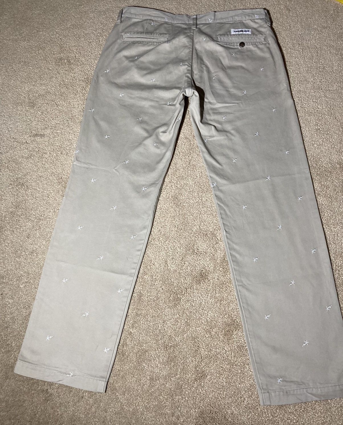 Bape 2011 Bape Sta All Over Embroidered Khaki Pants Tan Print OG Size US 32 / EU 48 - 7 Thumbnail