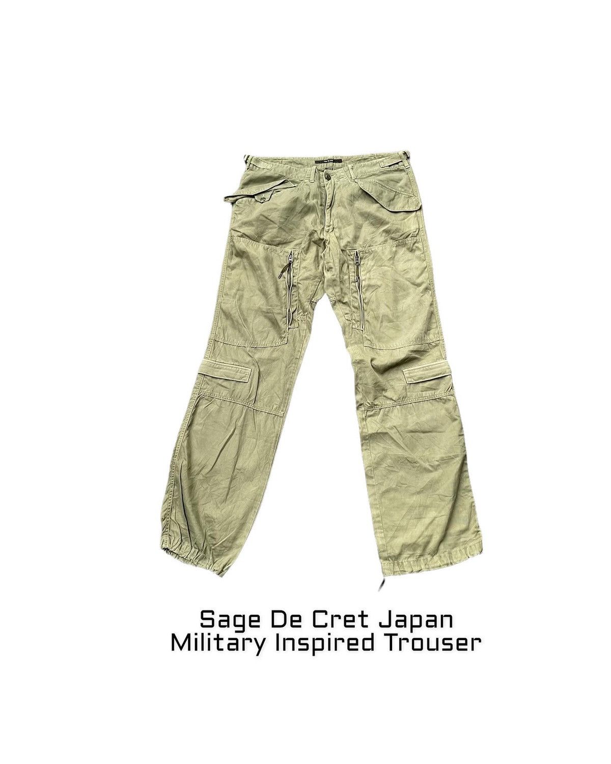 Japanese Brand Sage De Cret Japan 8 pocket Military Inspired Trouser Size US 35 - 1 Thumbnail