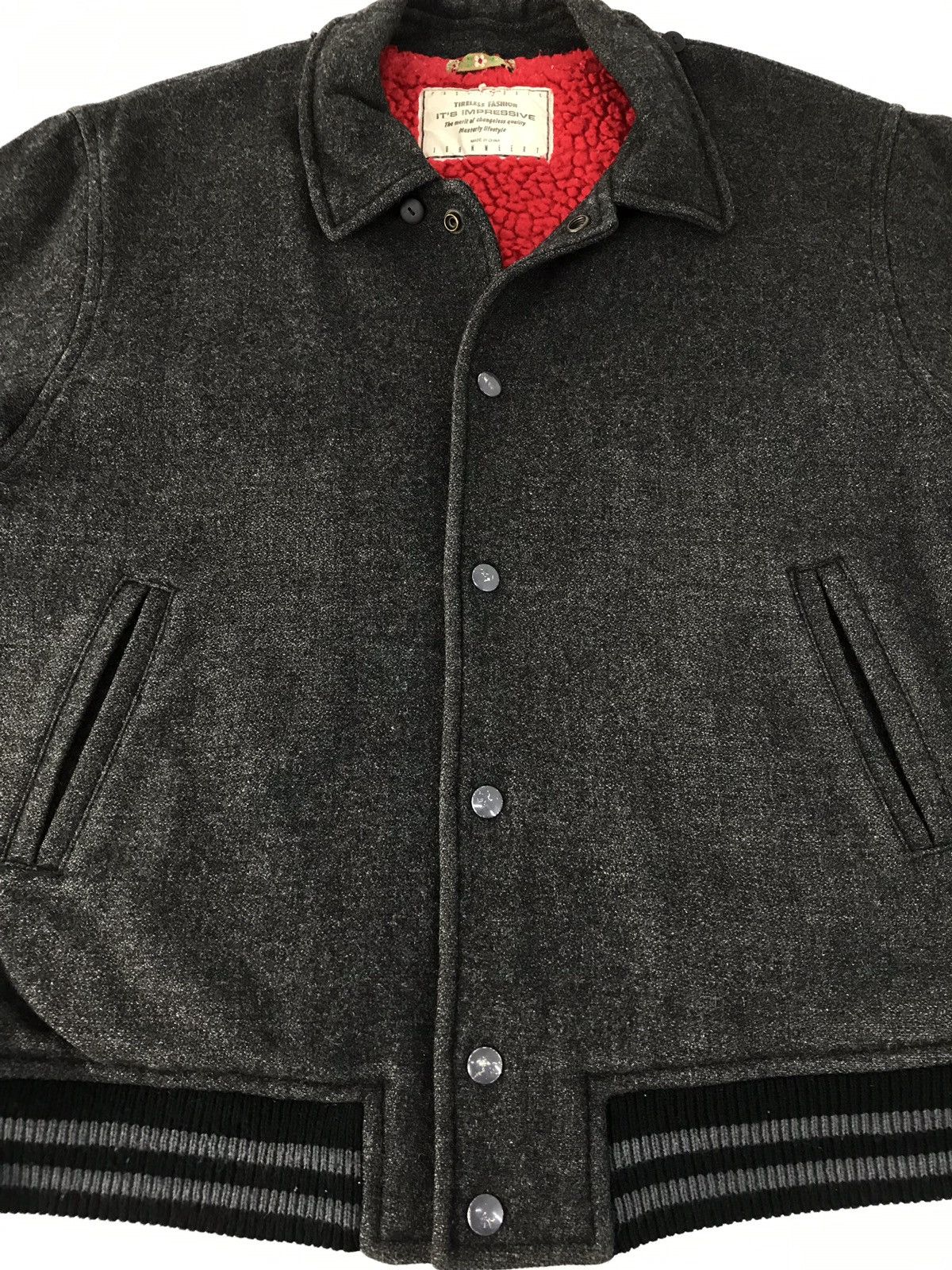 Japanese Brand Vtg John Weery Simple Varsity Jacket Woll Quilted Inner Size US XL / EU 56 / 4 - 3 Thumbnail