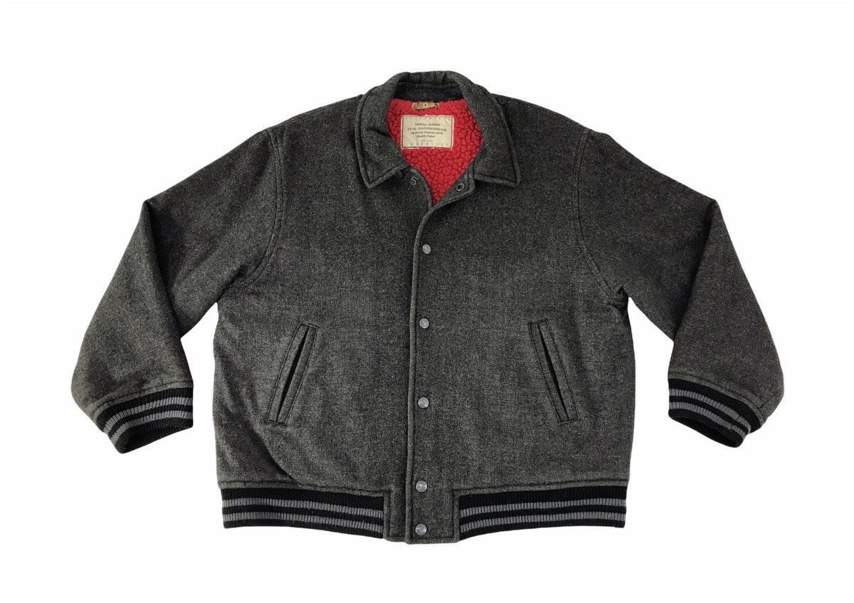 Japanese Brand Vtg John Weery Simple Varsity Jacket Woll Quilted Inner Size US XL / EU 56 / 4 - 1 Thumbnail
