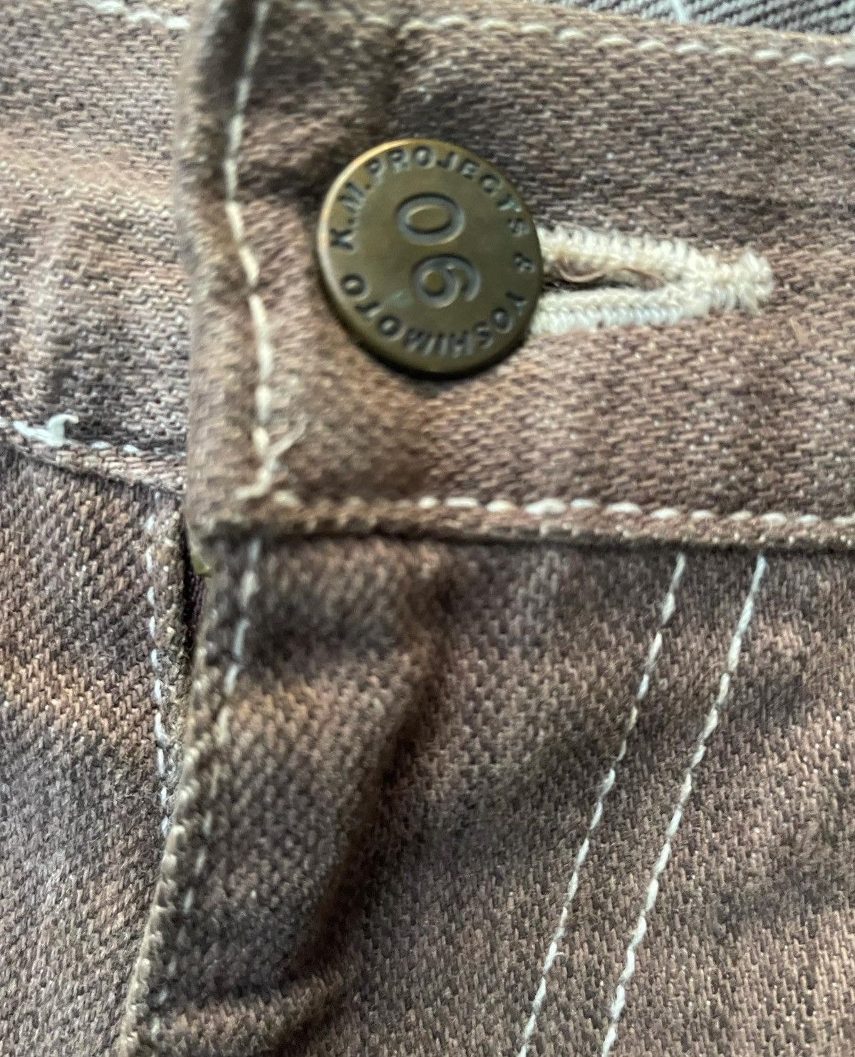 Japanese Brand Ayan KM Projects x Yoshimoto Selvedge Denim Size US 35 - 10 Thumbnail