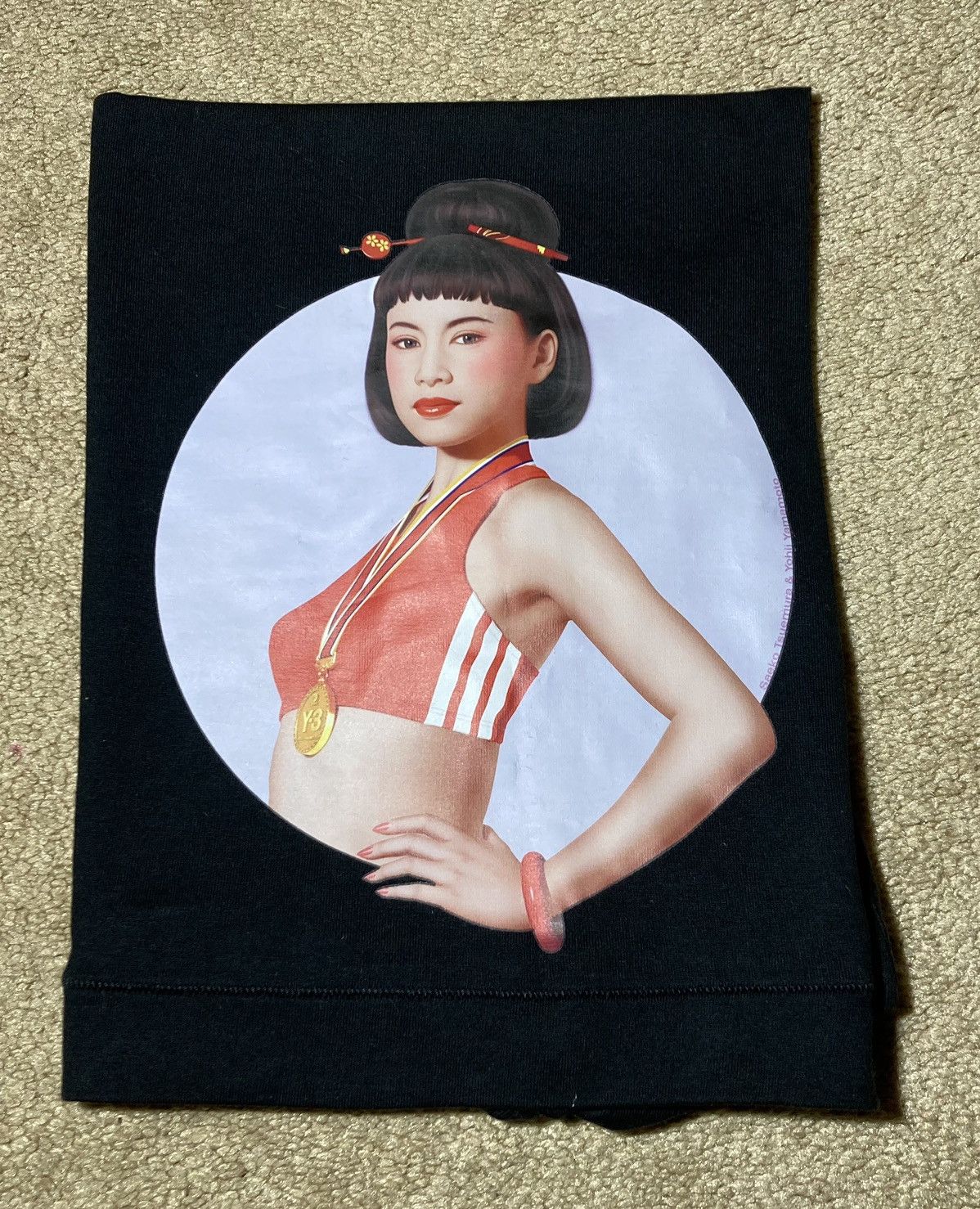 image of Y 3 x Yohji Yamamoto Ss04 Y-3 Yohji Yamamoto Saeko Tsuemura Olympic Medal 04S 90's in Black (Size S