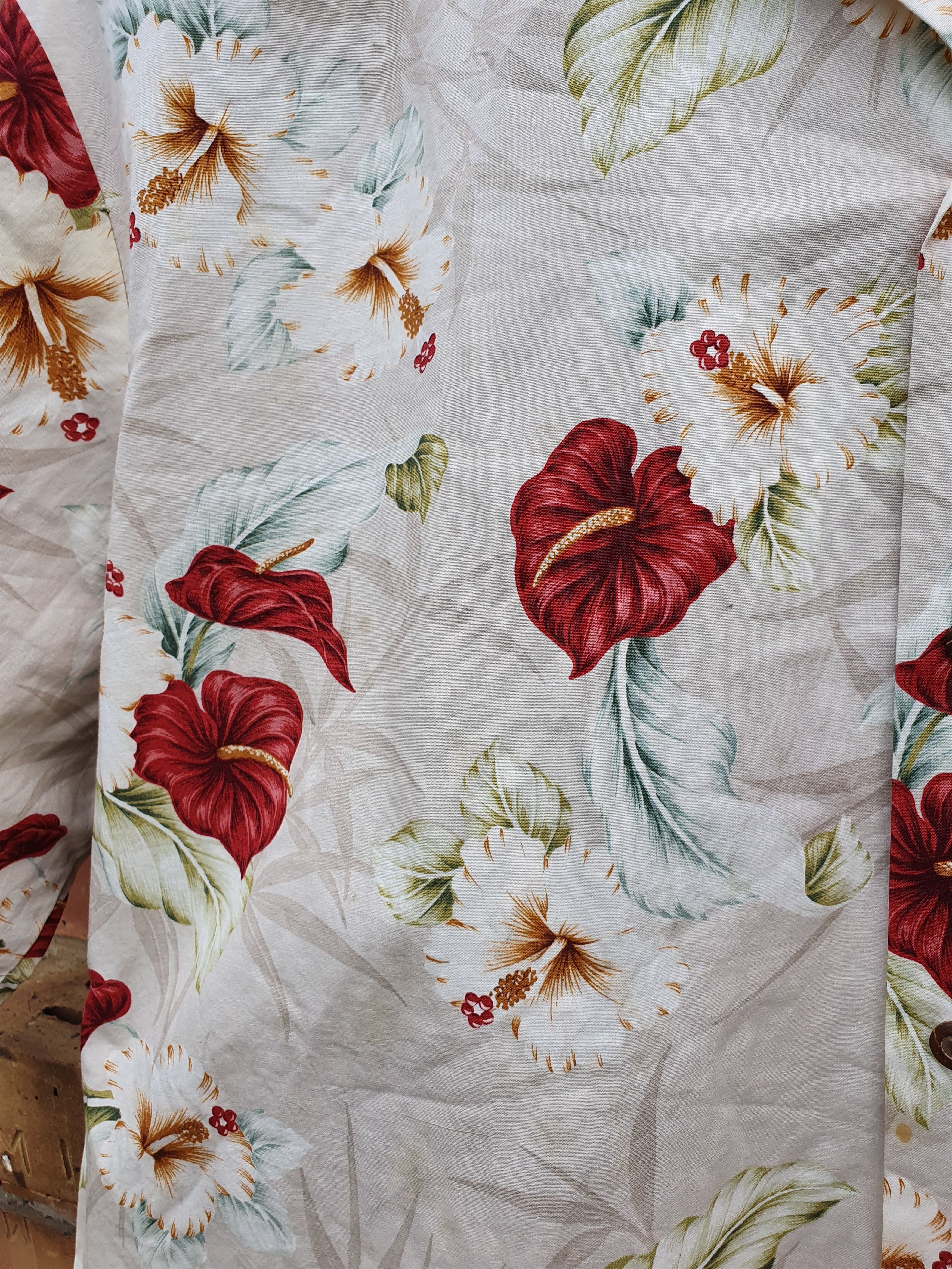 Vintage Hawaiian Shirt Paradise flowers vintage camp collar shirt Size US XL / EU 56 / 4 - 10 Thumbnail