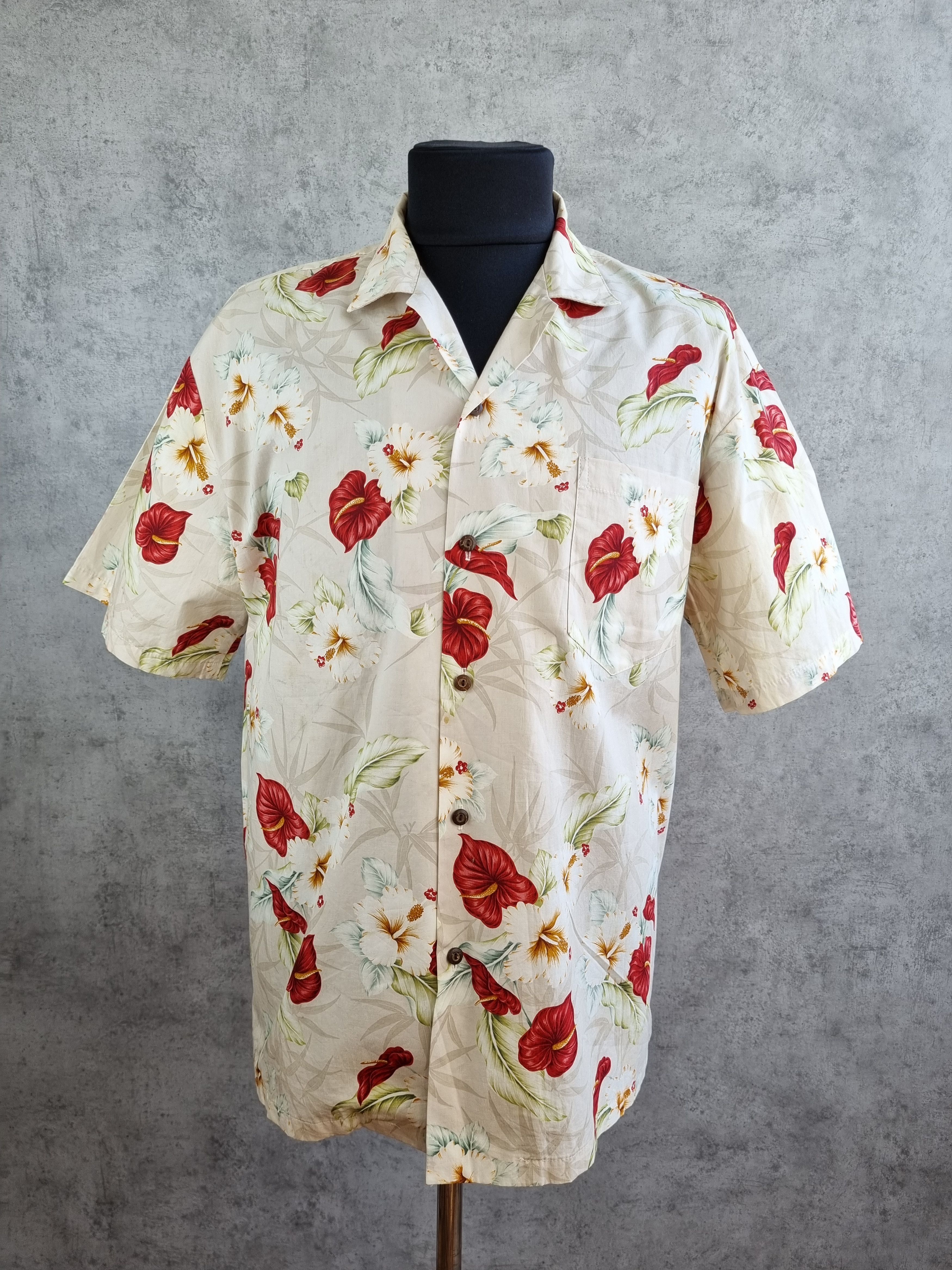 Vintage Hawaiian Shirt Paradise flowers vintage camp collar shirt Size US XL / EU 56 / 4 - 11 Thumbnail