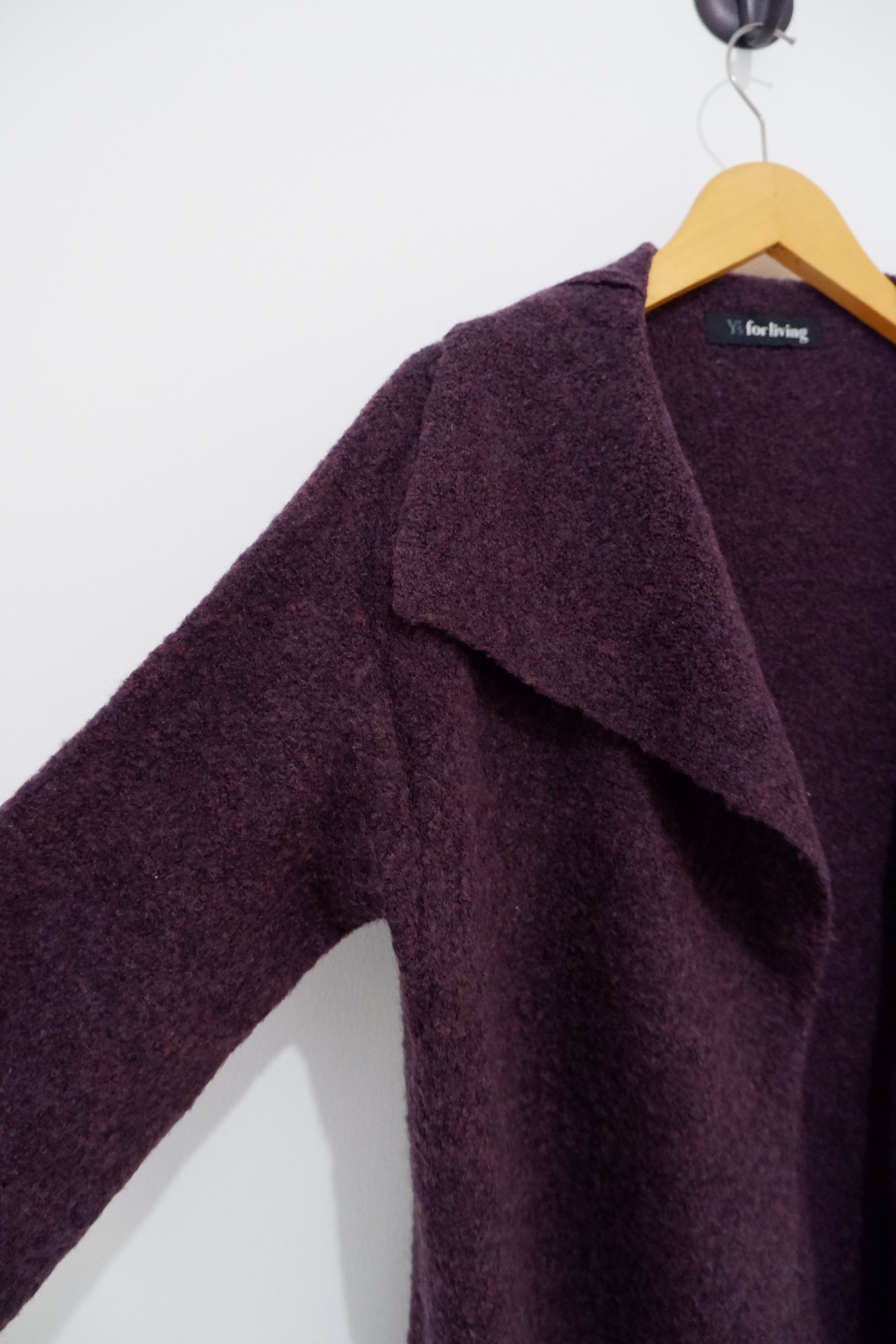 Yohji Yamamoto Y's For Living Wool Robe Coat Knit Size L / US 10 / IT 46 - 5 Thumbnail
