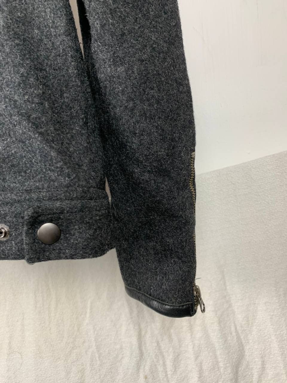 Japanese Brand Rupert Edge Wool Biker Jacket Size US M / EU 48-50 / 2 - 7 Thumbnail