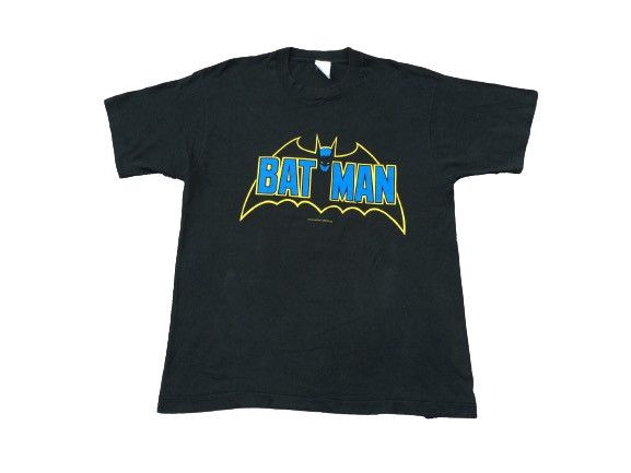 image of Vintage 80's Tshirt Batman Dc Comics Inc By J.g Hook in Black, Men's (Size XL)