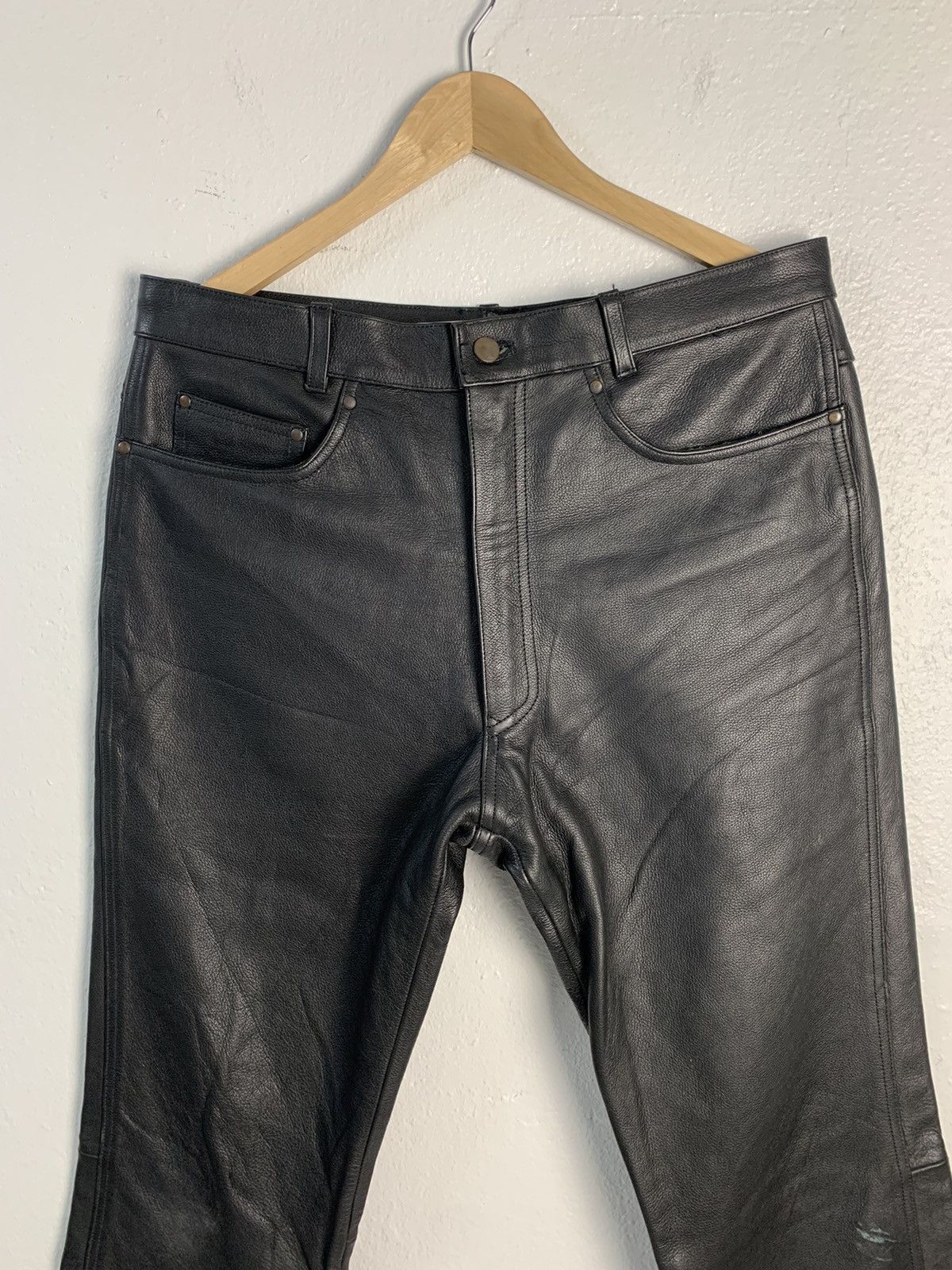 Japanese Brand SRP Spirit Of Motorcycle Leather Riding Gear Pants Size US 34 / EU 50 - 3 Thumbnail