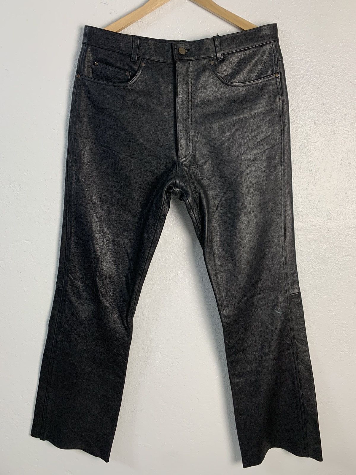 Japanese Brand SRP Spirit Of Motorcycle Leather Riding Gear Pants Size US 34 / EU 50 - 1 Thumbnail