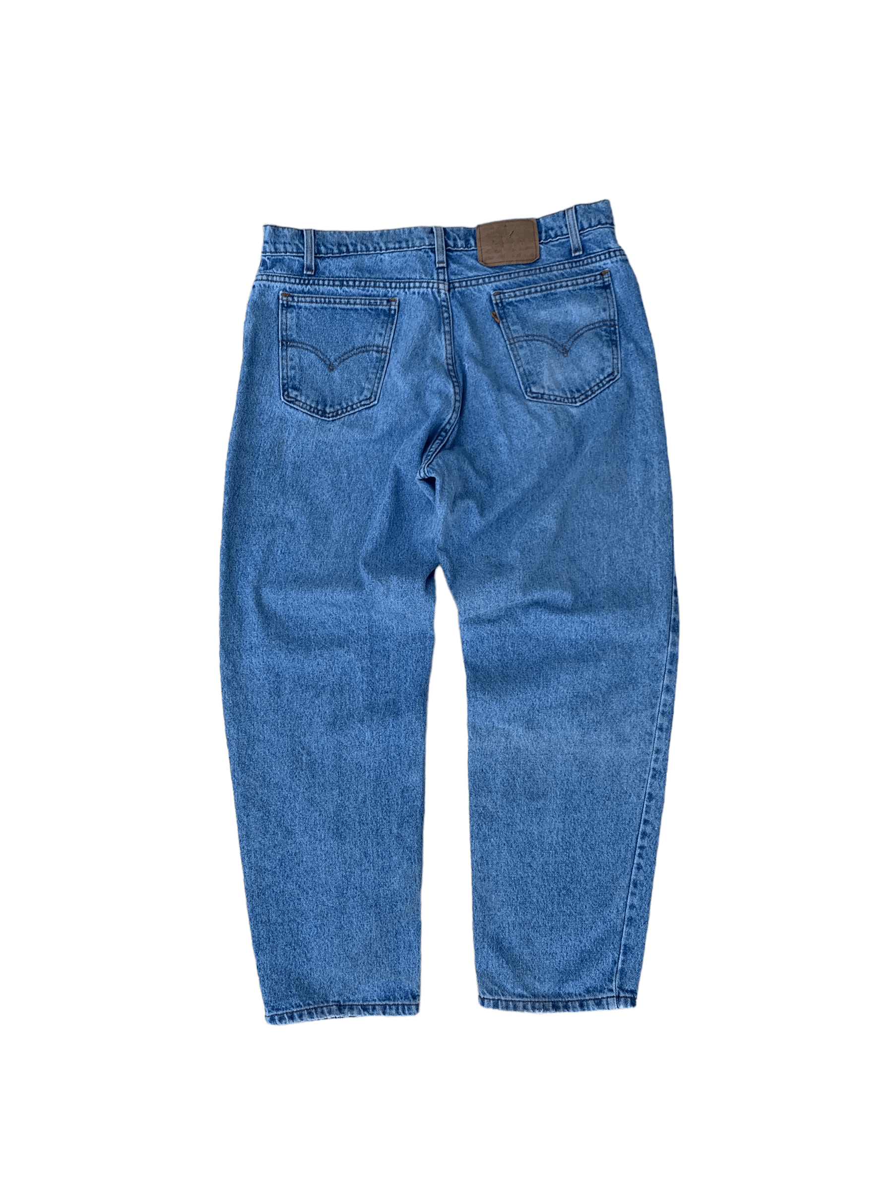 Levi's Vintage Levis 550 Orange Tab Light Washed Denim Jeans Size US 37 - 2 Thumbnail