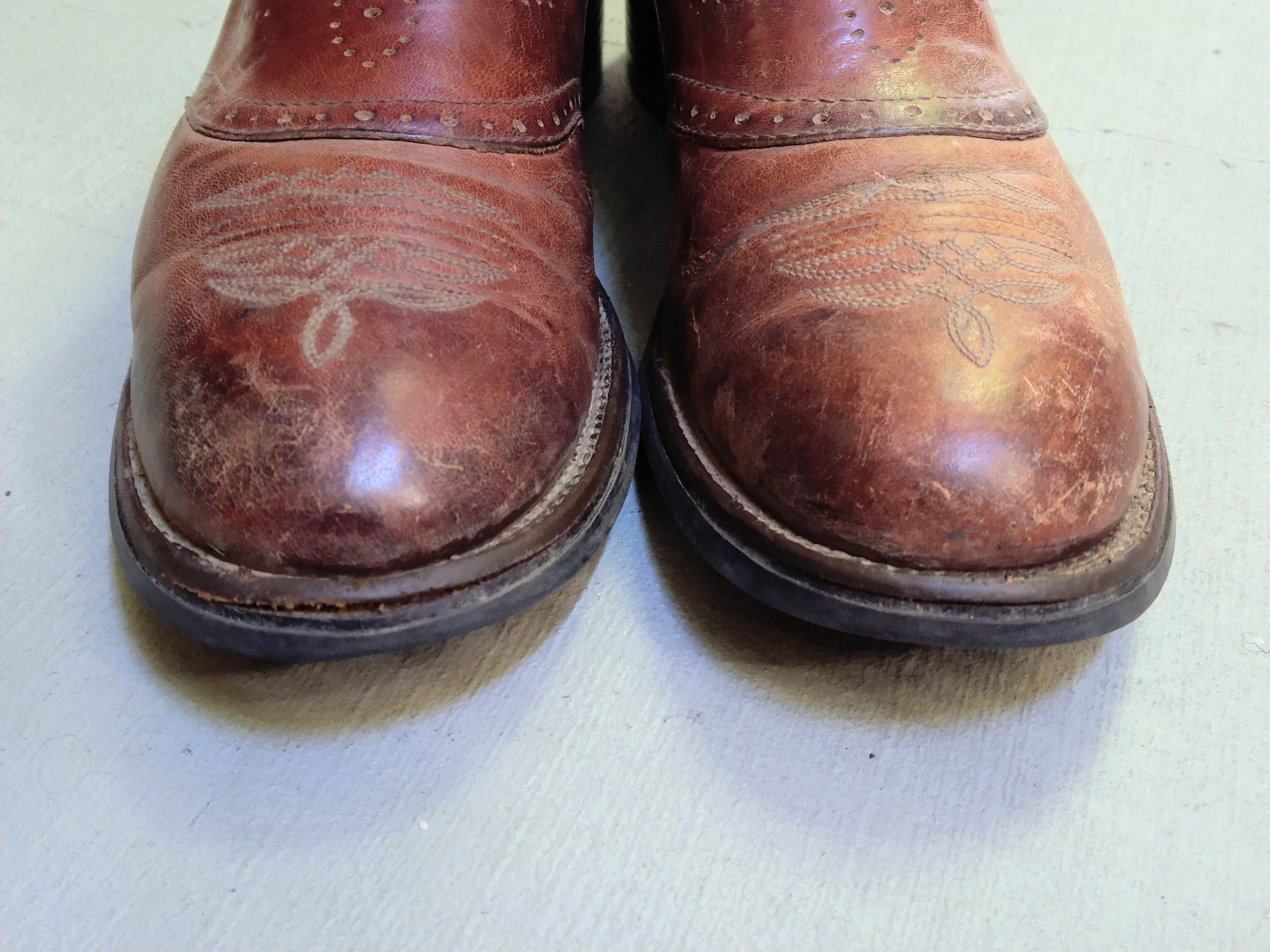 Justin × Vintage Vintage Justin Cowboy Boots Brown Size 9 D Leather Western Size US 9 / EU 42 - 5 Thumbnail