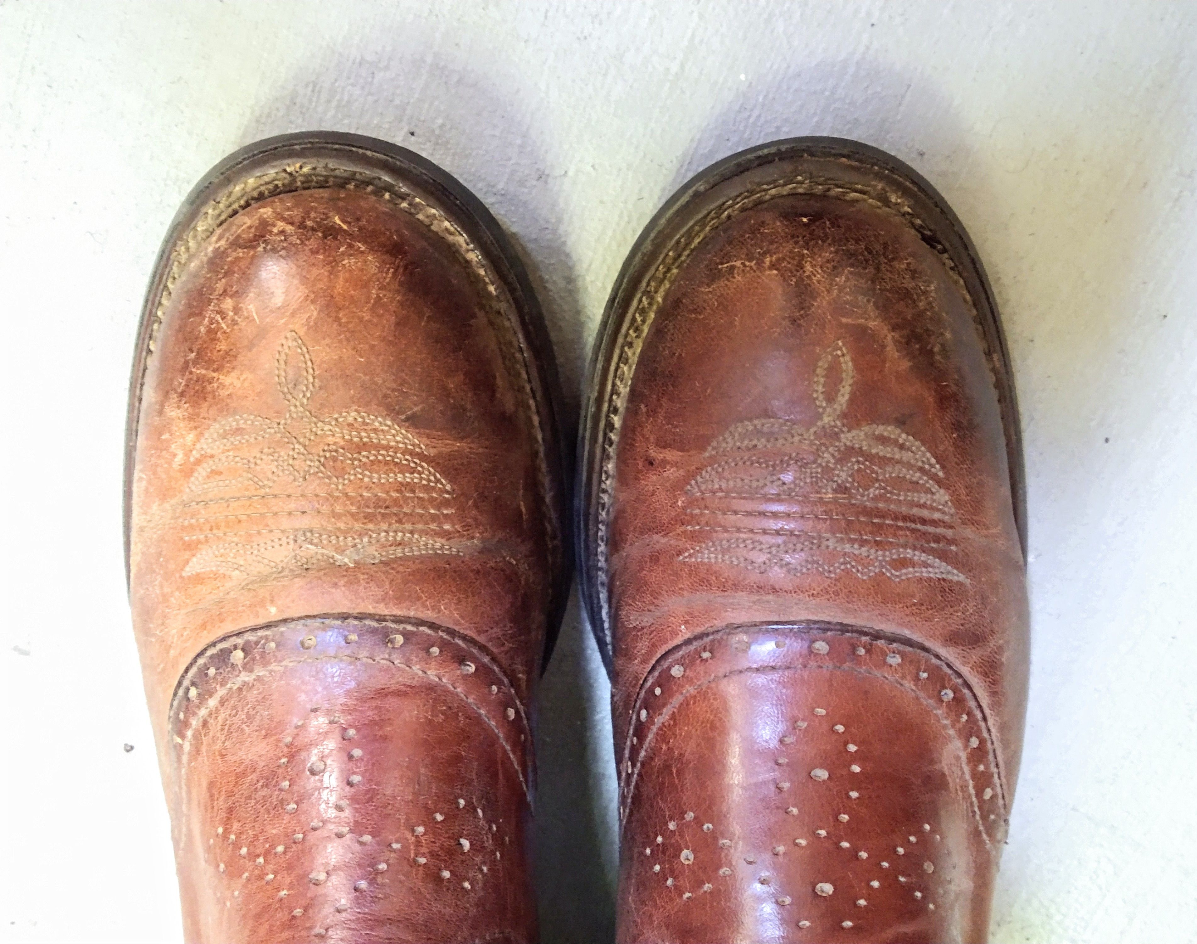 Justin × Vintage Vintage Justin Cowboy Boots Brown Size 9 D Leather Western Size US 9 / EU 42 - 6 Thumbnail