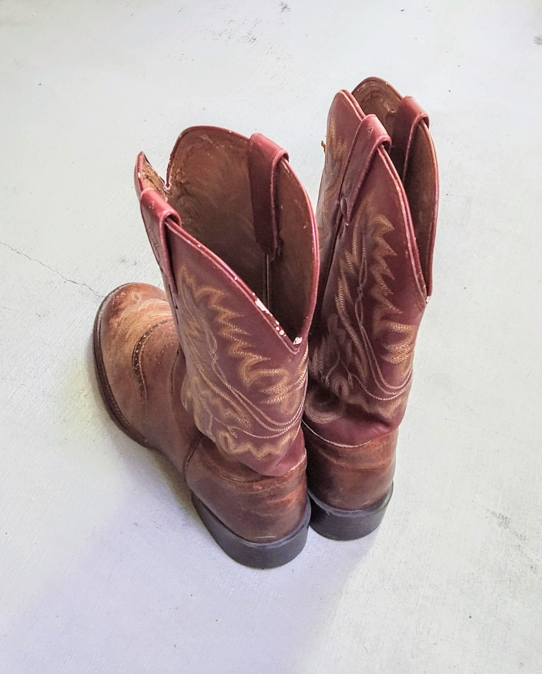 Justin × Vintage Vintage Justin Cowboy Boots Brown Size 9 D Leather Western Size US 9 / EU 42 - 13 Thumbnail
