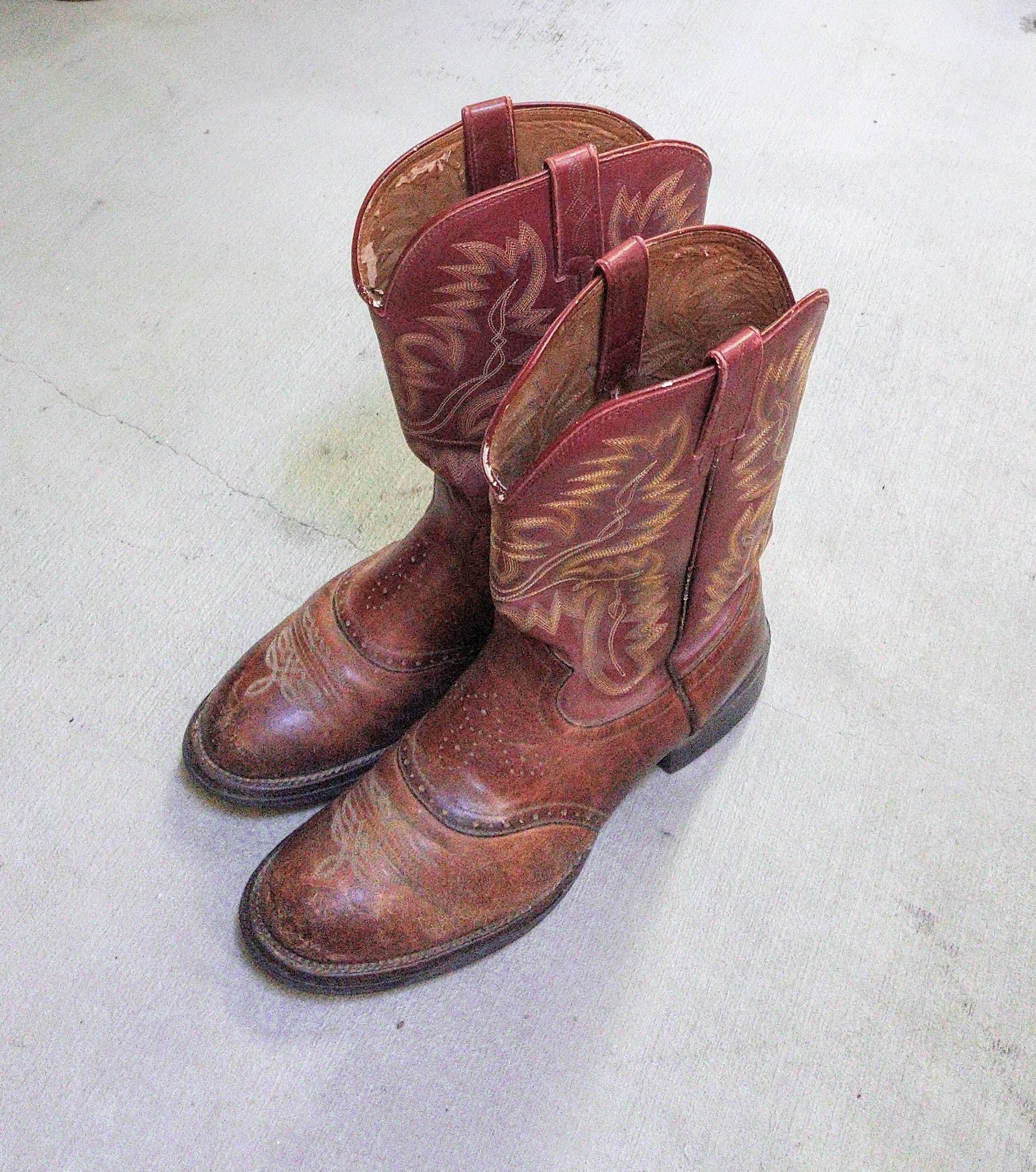 Justin × Vintage Vintage Justin Cowboy Boots Brown Size 9 D Leather Western Size US 9 / EU 42 - 3 Thumbnail