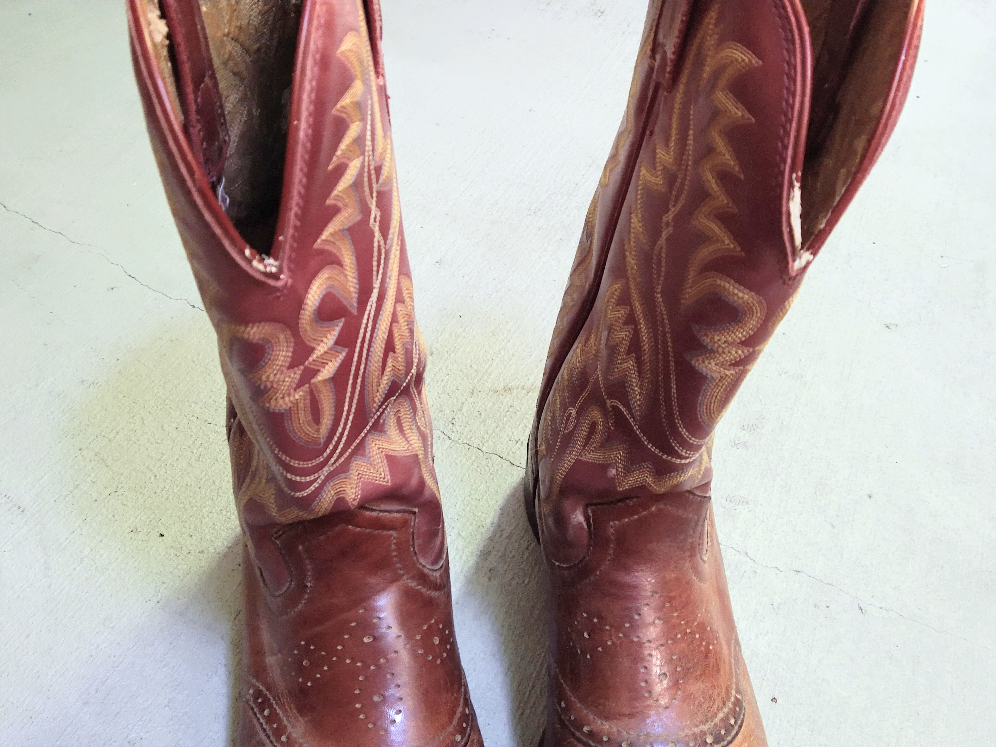 Justin × Vintage Vintage Justin Cowboy Boots Brown Size 9 D Leather Western Size US 9 / EU 42 - 7 Thumbnail