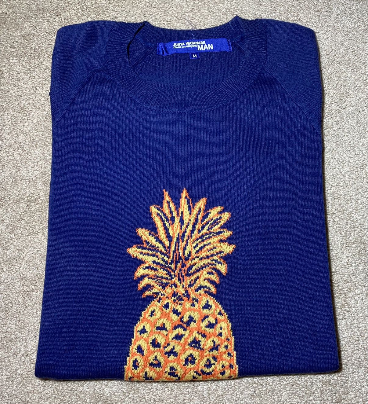 image of Comme Des Garcons Homme Plus x Junya Watanabe 2002 Junya Watanabe Pineapple Raglan Fruit Knit Sweat