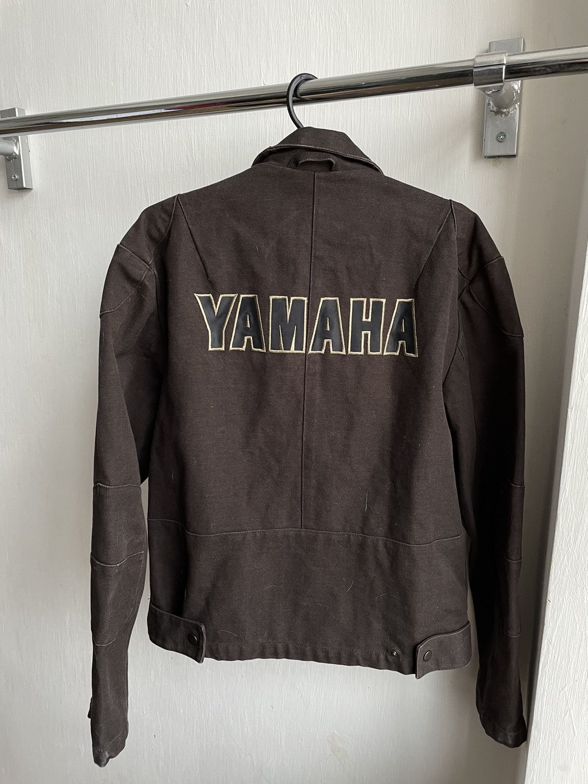 image of Vintage Yamaha Moto Racing Jacket in Brown, Men's (Size Small)