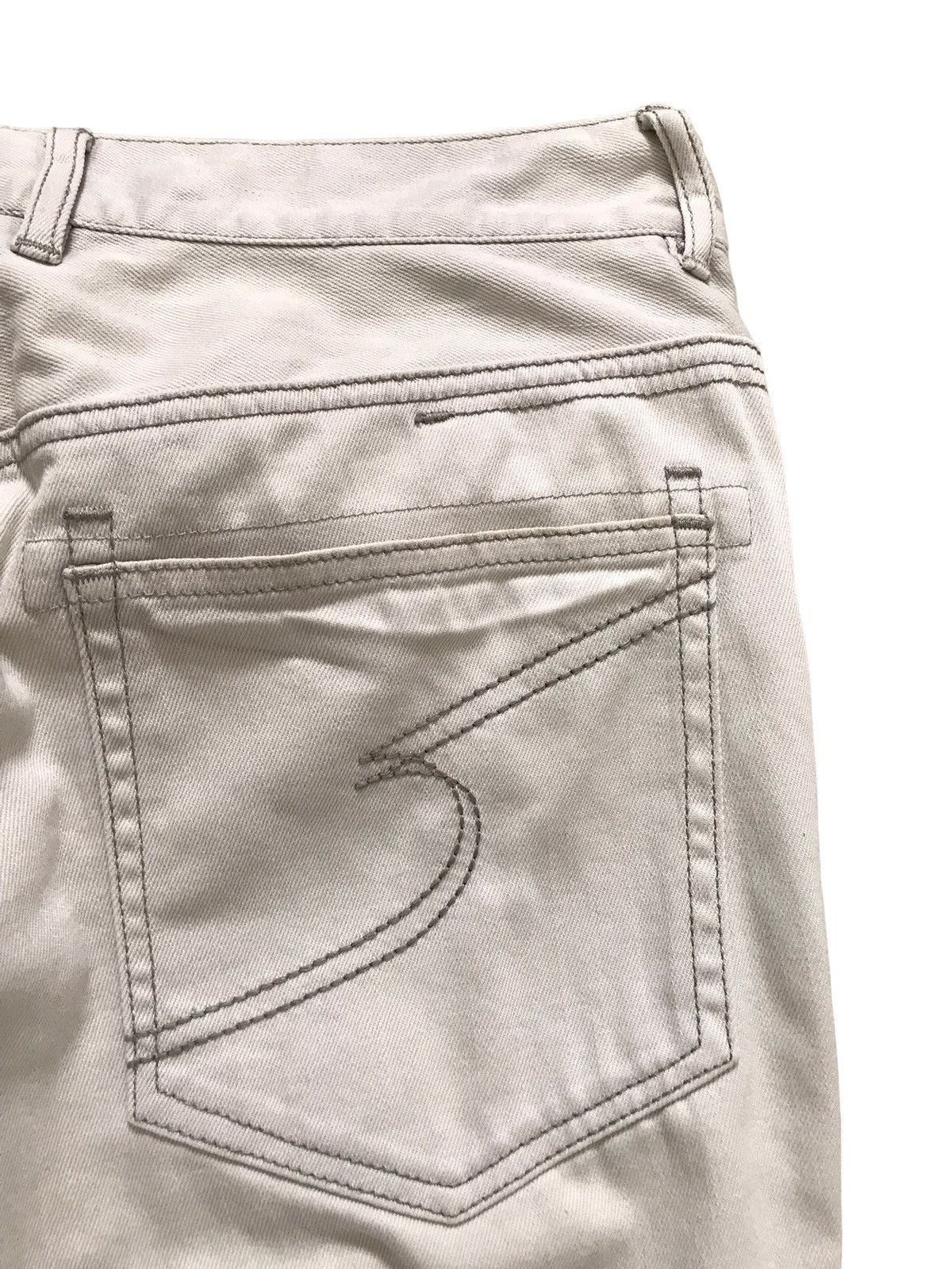 Japanese Brand SEMANTIC DESIGN JAPAN Chiffon White Whiskers Denim Jeans Size US 31 - 9 Thumbnail
