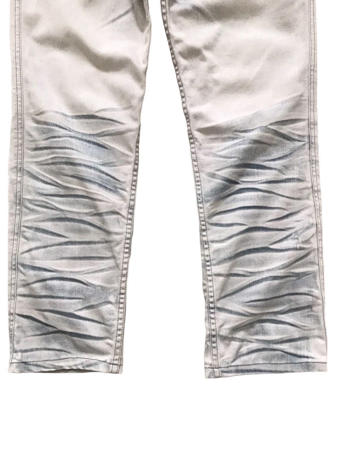 Japanese Brand SEMANTIC DESIGN JAPAN Chiffon White Whiskers Denim Jeans Size US 31 - 2 Thumbnail