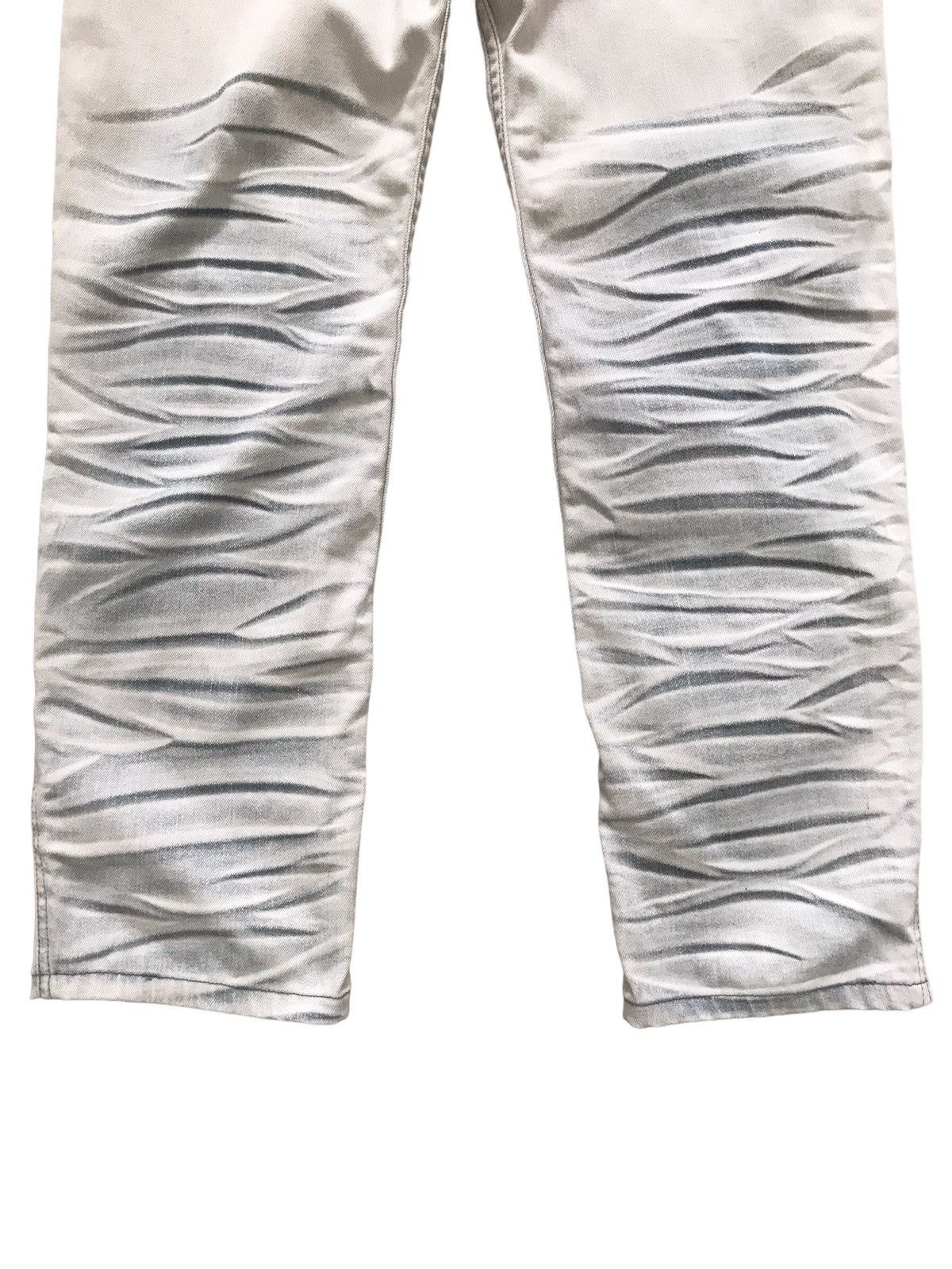 Japanese Brand SEMANTIC DESIGN JAPAN Chiffon White Whiskers Denim Jeans Size US 31 - 6 Thumbnail