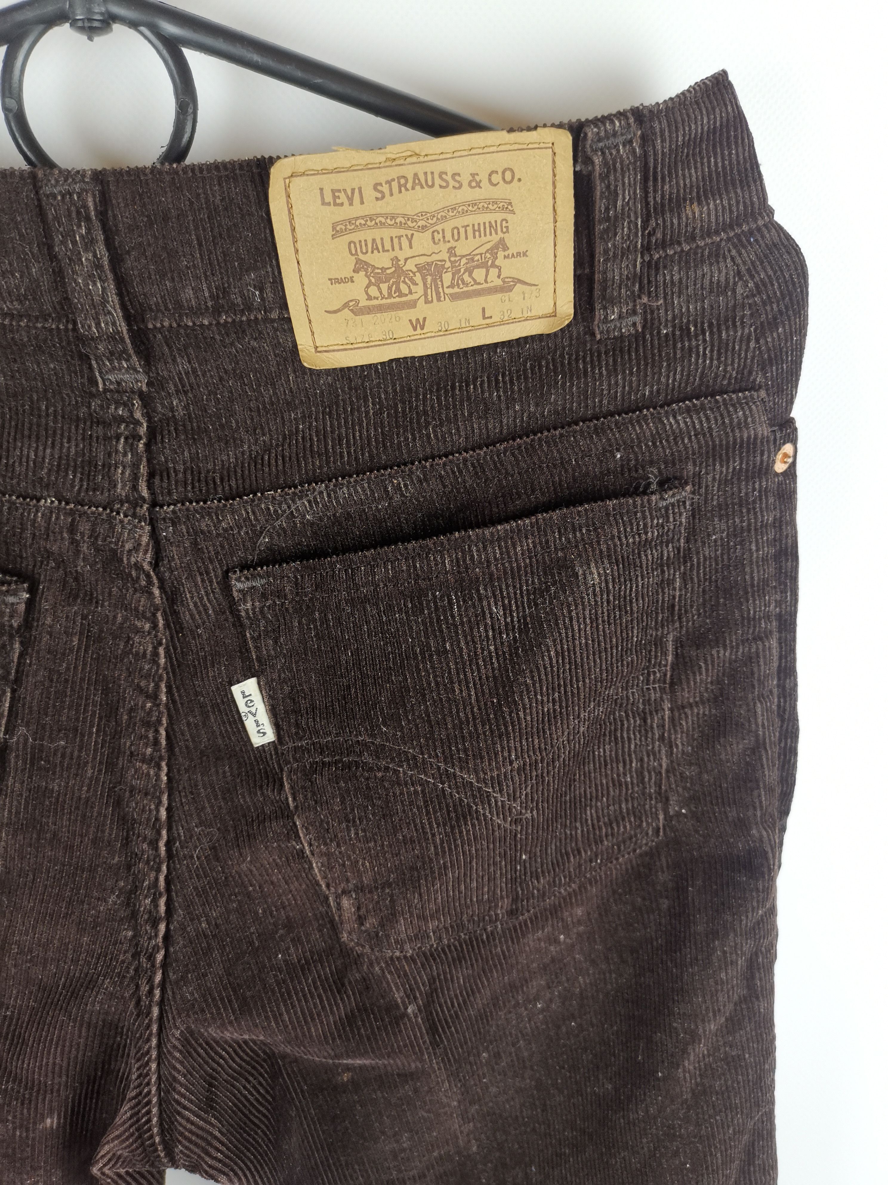 Levi's Levi's 731 vintage 80s rare corduroy brown pants made in UK Size US 30 / EU 46 - 12 Thumbnail