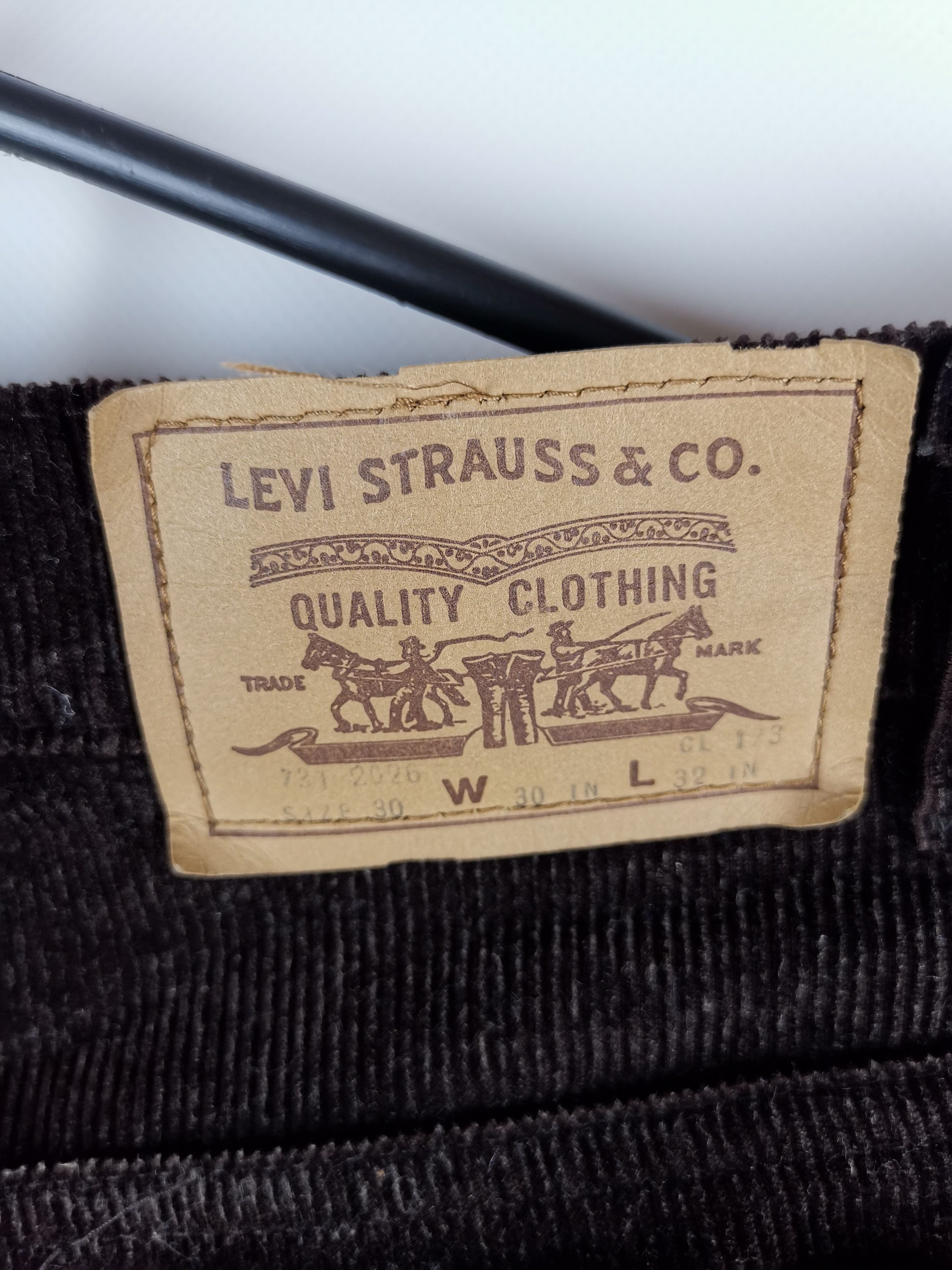 Levi's Levi's 731 vintage 80s rare corduroy brown pants made in UK Size US 30 / EU 46 - 11 Thumbnail
