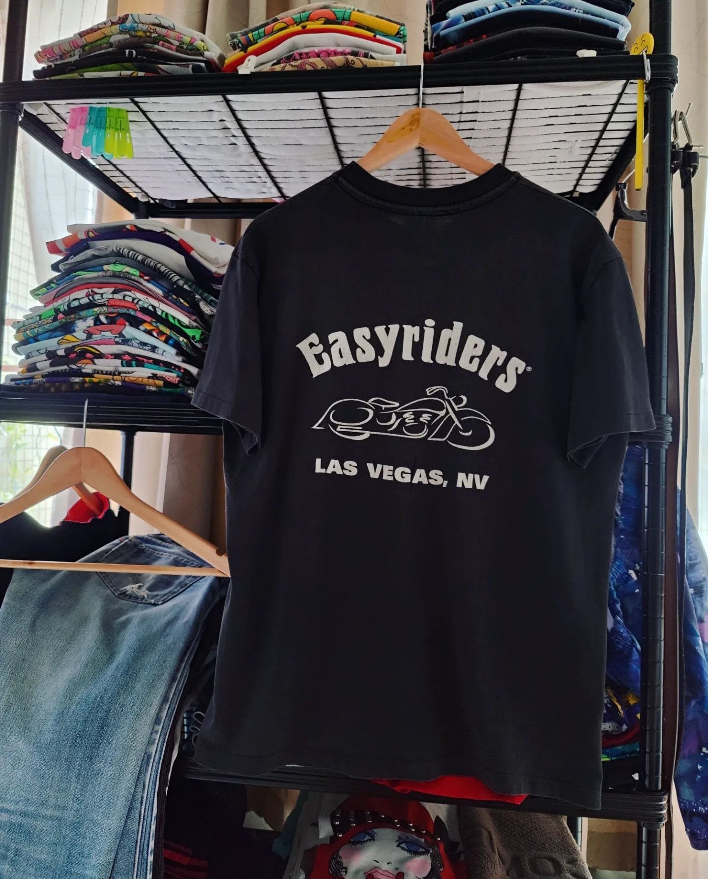 Hanes × Harley Davidson × Vintage vtg90s - GhostRider, EasyRiders, LAS VEGAS, NV Size US M / EU 48-50 / 2 - 2 Thumbnail