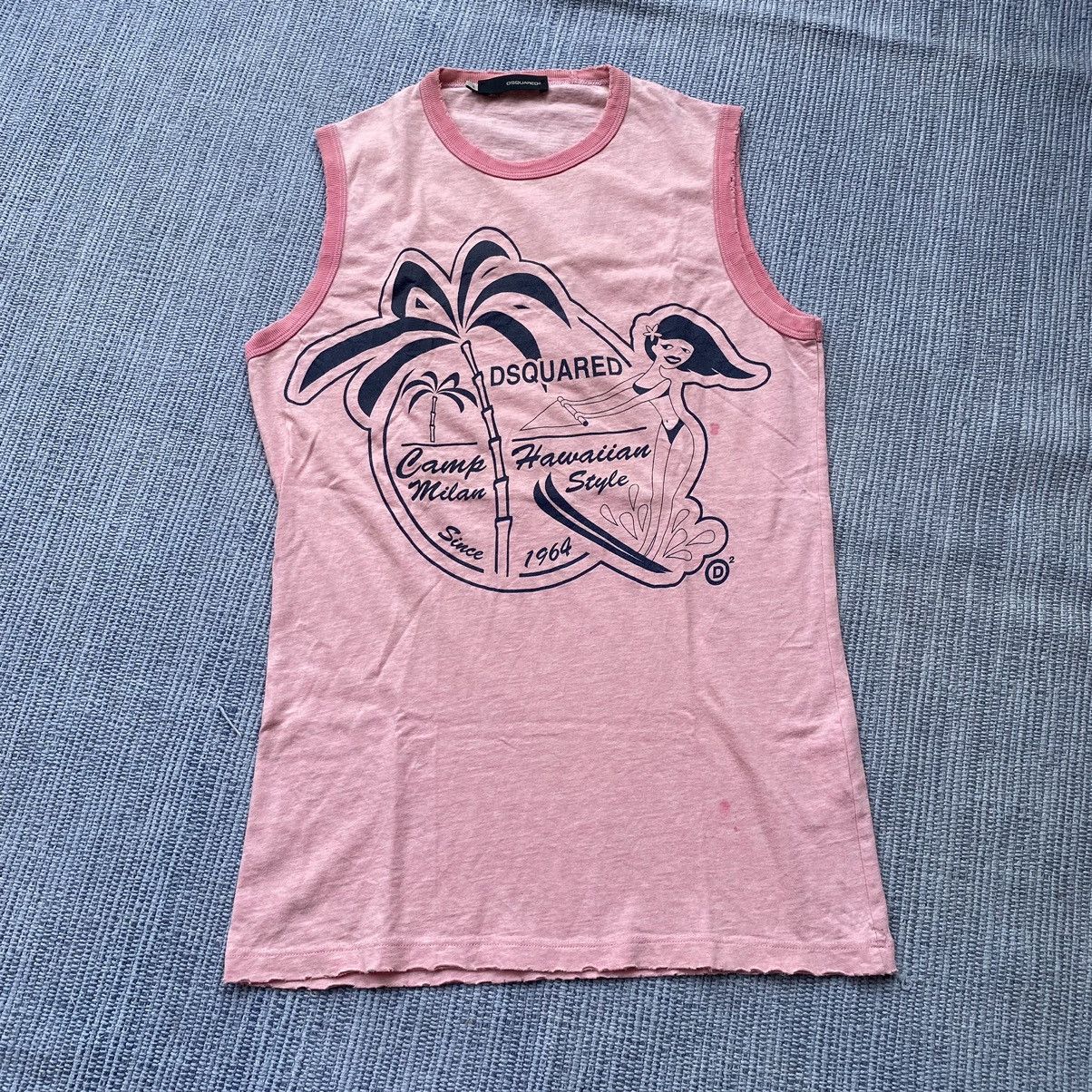 image of Dsquared2 Camp Milan Hawaiian Style in Pink, Men's (Size Small)