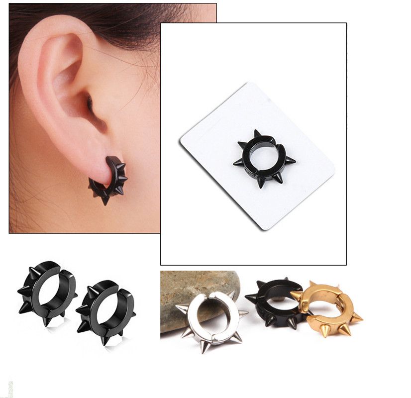 Jewelry Punk Women Men Earrings Ear Studs Spike Rivet Size ONE SIZE - 2 Thumbnail