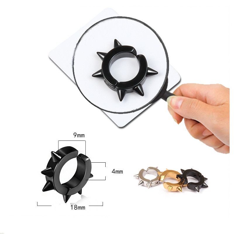 Jewelry Punk Women Men Earrings Ear Studs Spike Rivet Size ONE SIZE - 6 Thumbnail