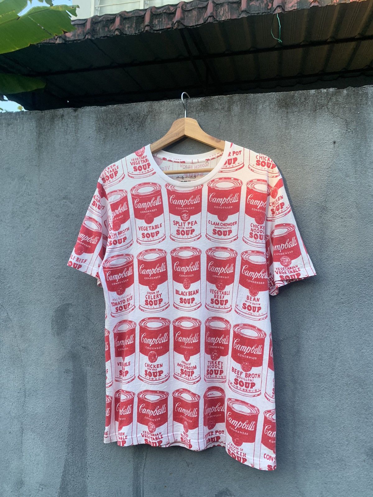 image of Uniqlo X Andy Warhol Campbell Soup Monogram Art in White, Men's (Size Large)