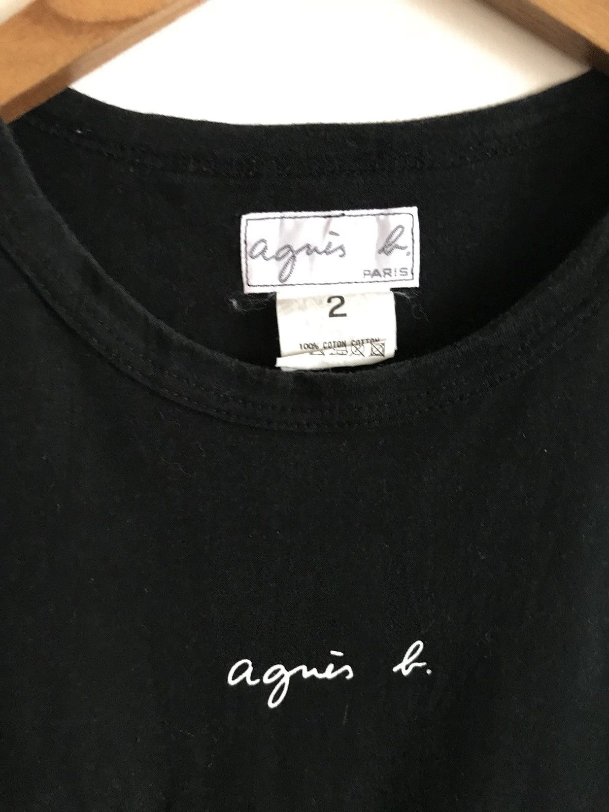 agnes b. Agnes B. Black Logo Shirts Size US XS / EU 42 / 0 - 3 Thumbnail