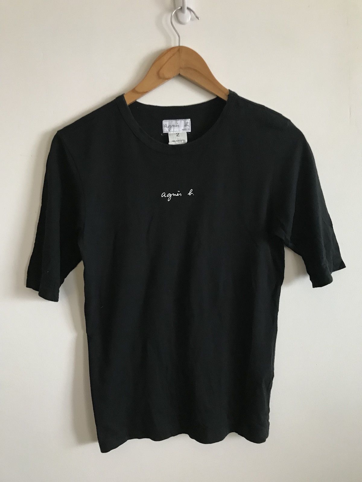 agnes b. Agnes B. Black Logo Shirts Size US XS / EU 42 / 0 - 1 Thumbnail
