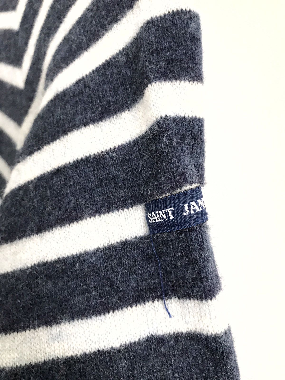 Saint James Saint James Stripes Navy Blue Long Shirt Armpit 18.5"x23" Size US S / EU 44-46 / 1 - 4 Thumbnail