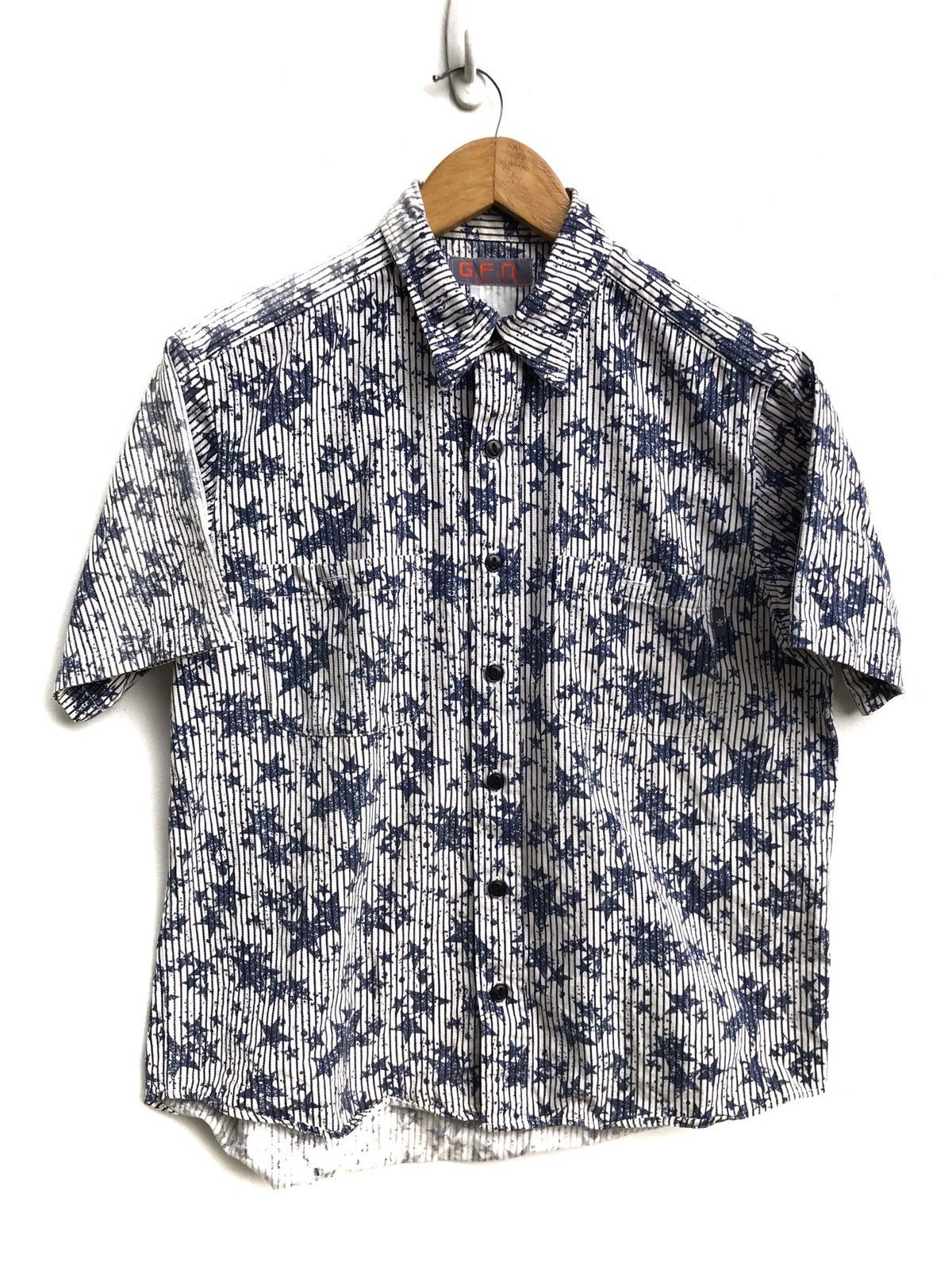 Japanese Brand Japanese Brand Ground Future Natural Star Print Shirts Size US S / EU 44-46 / 1 - 2 Thumbnail