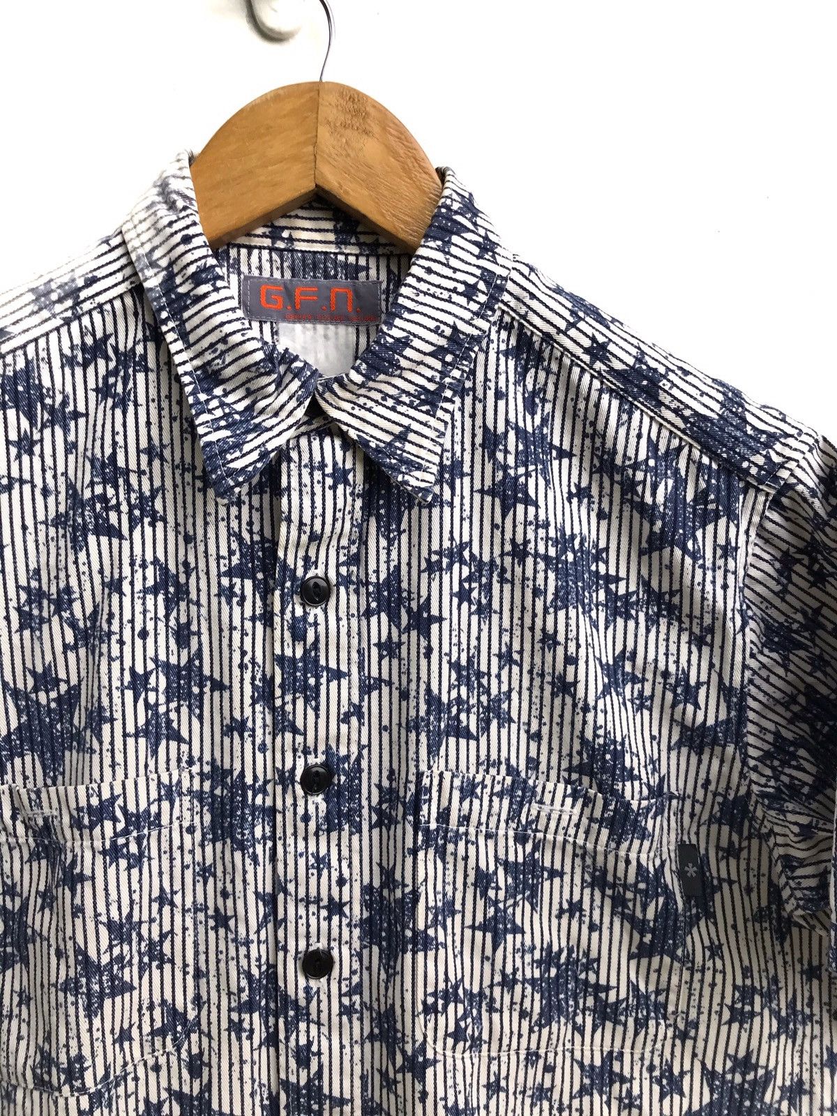 Japanese Brand Japanese Brand Ground Future Natural Star Print Shirts Size US S / EU 44-46 / 1 - 1 Thumbnail