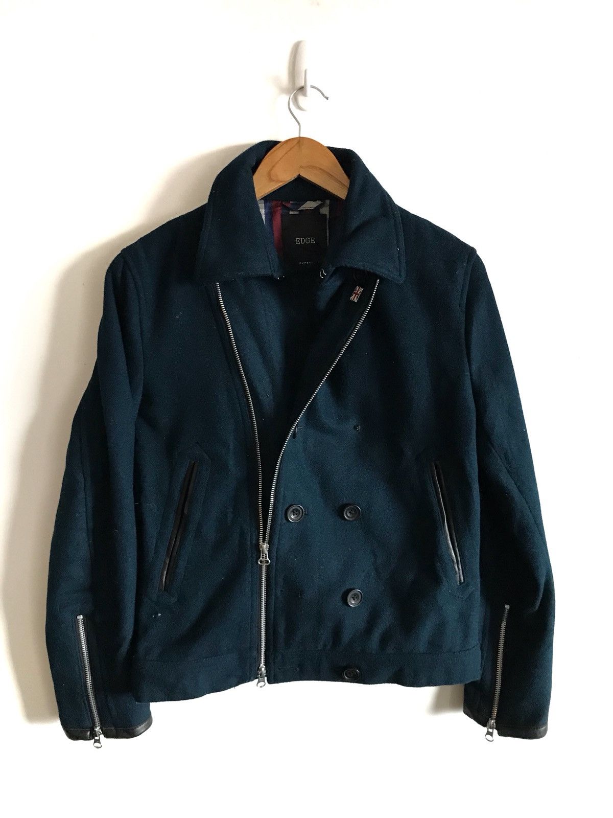 Designer × Japanese Brand Japanese Brand Edge Rupert Green Wool Double Collar Jacket Size US M / EU 48-50 / 2 - 1 Thumbnail
