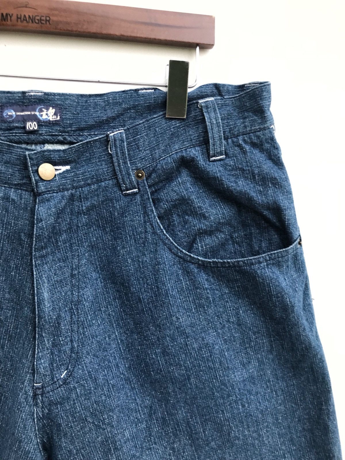 Designer × Japanese Brand Tiger Printed Denim Fuji Mountain Embroidered Logo Size US 37 - 4 Thumbnail