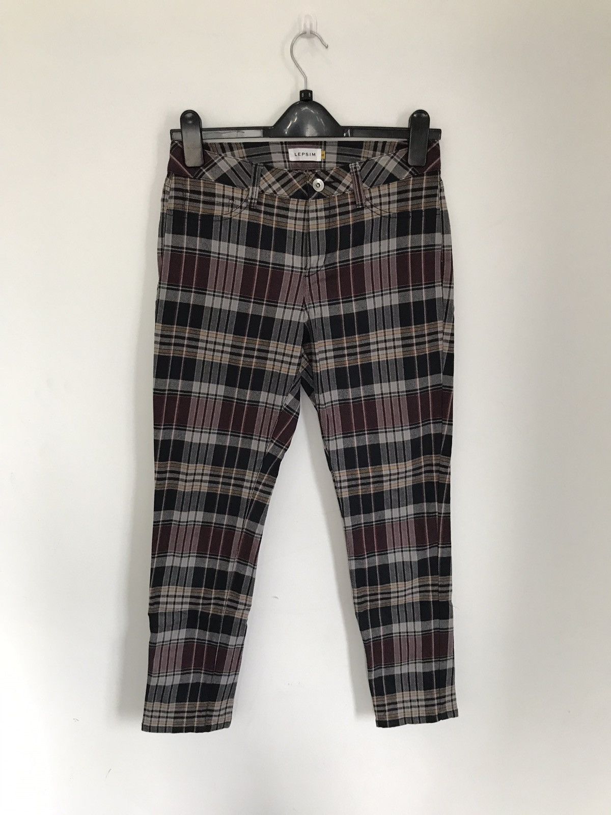 Japanese Brand Vintage Japanese Brand Lepsim Checkered Pants Nice Design Size US 27 - 1 Thumbnail
