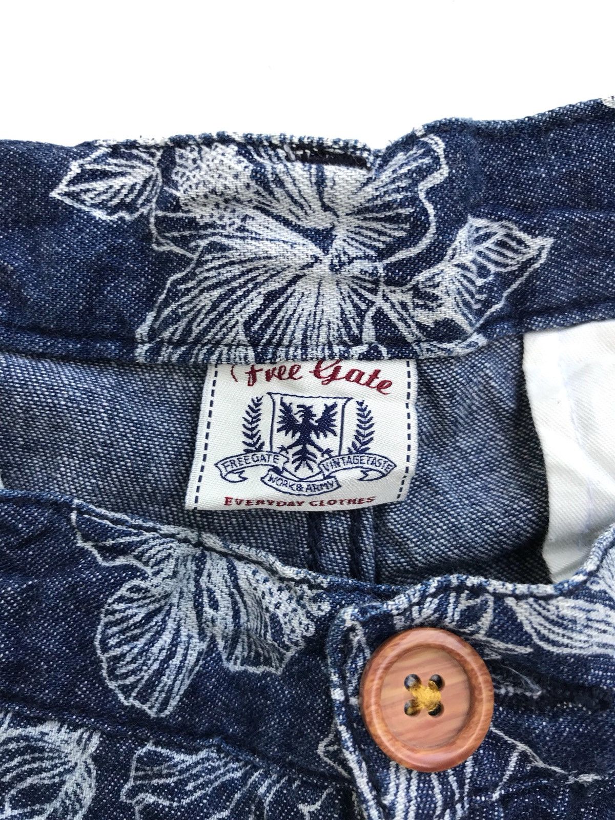Indigo × Japanese Brand Japanese Brand Free Gate Cotton Denim Short Pants Size US 32 / EU 48 - 10 Thumbnail
