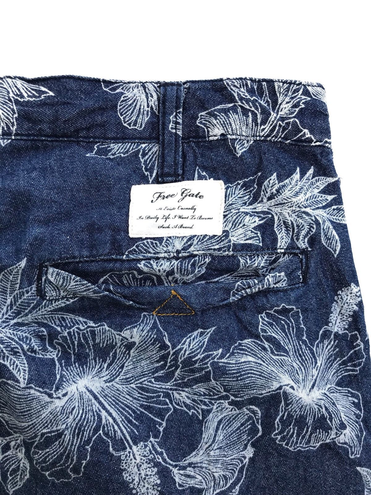 Indigo × Japanese Brand Japanese Brand Free Gate Cotton Denim Short Pants Size US 32 / EU 48 - 5 Thumbnail