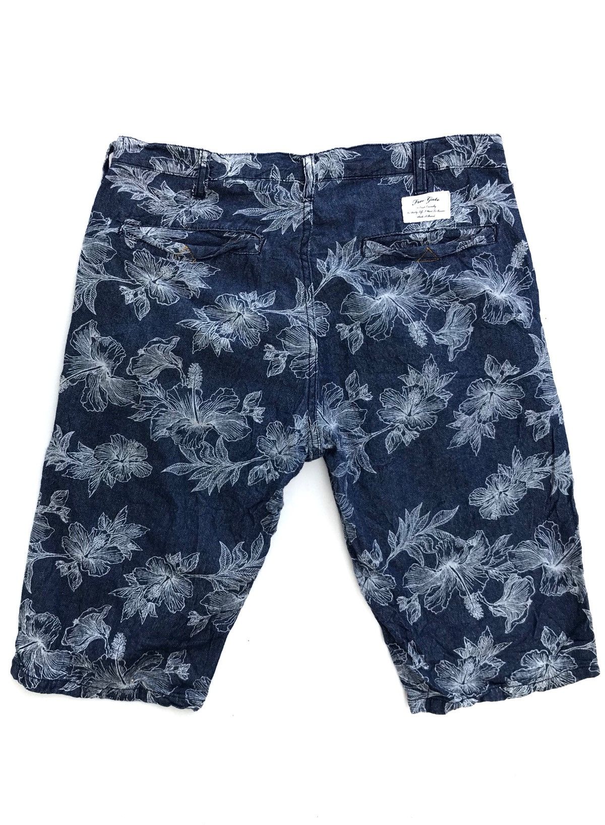 Indigo × Japanese Brand Japanese Brand Free Gate Cotton Denim Short Pants Size US 32 / EU 48 - 2 Thumbnail