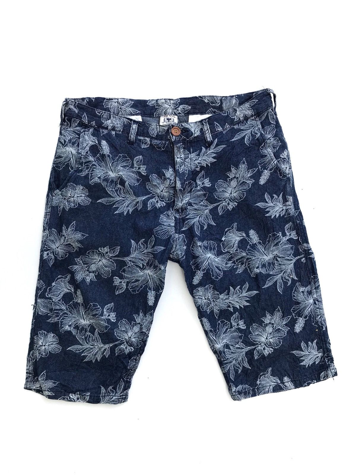 Indigo × Japanese Brand Japanese Brand Free Gate Cotton Denim Short Pants Size US 32 / EU 48 - 1 Thumbnail